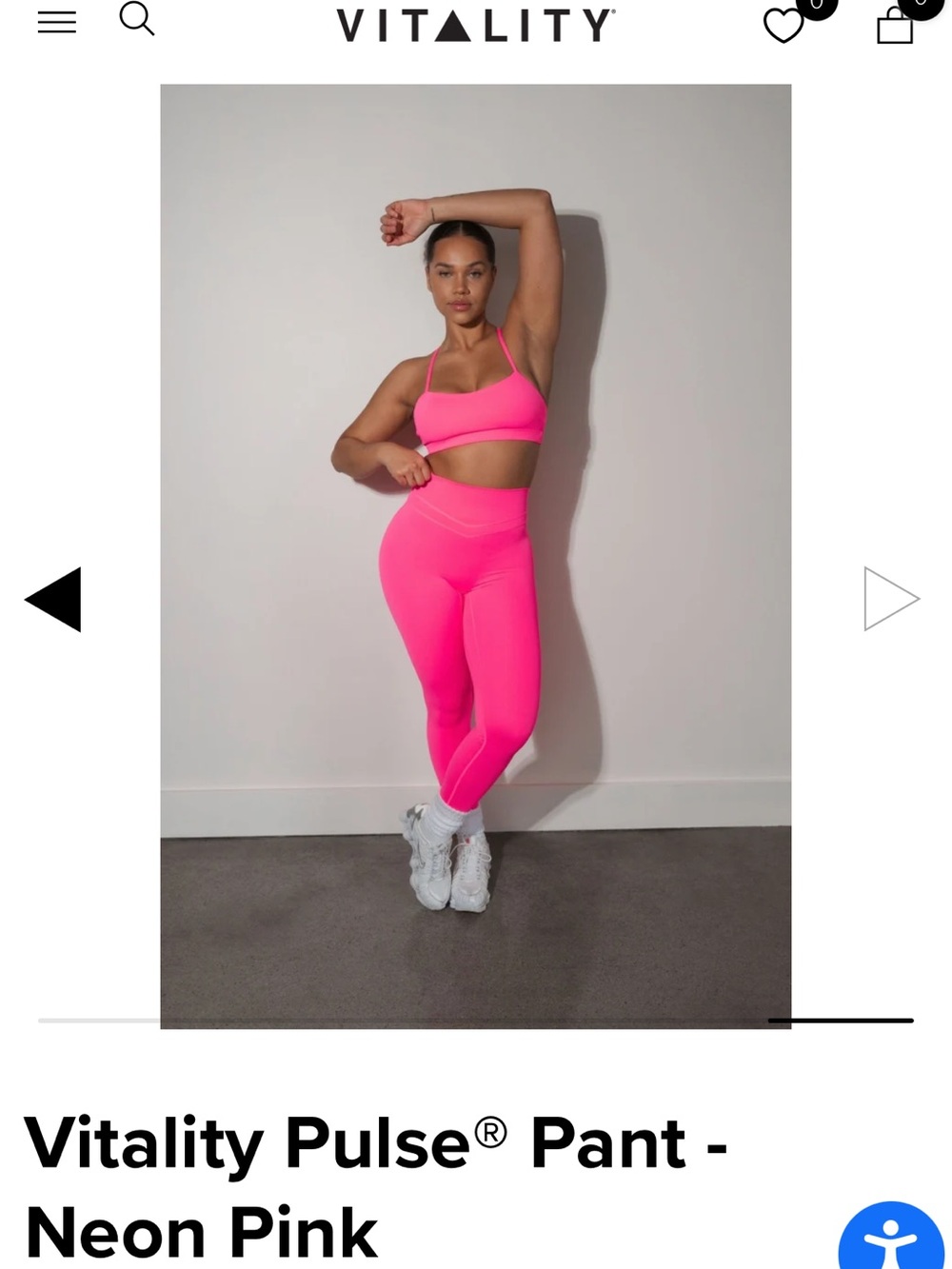 Vitality Neon Pink High-Waist Leggings